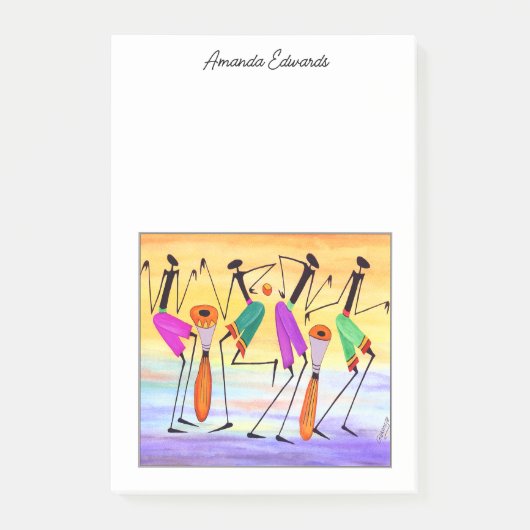 Glücklichsein nach der Veröffentlichung Post-it Klebezettel (Vorderseite)