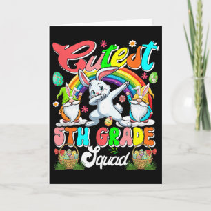 Glücklichste 5. Klasse Squad Ostern Dabbing Gnome Karte