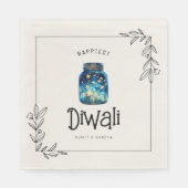 Glücklichste Diwali Aquarellsterne individuell anp Serviette (Vorderseite)