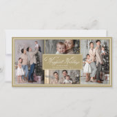 Glücklichste Feiertage Extravagantes Script Multi Feiertagskarte (Vorderseite)