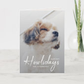 Glücklichste Feiertage | Hunde Foto Weihnachtsmini Feiertagskarte (Vorderseite)