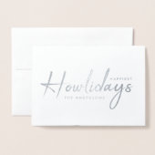 Glücklichste Feiertage | Hunde Foto Weihnachtsmini Folienkarte (Vorderseite mit Umschlag)