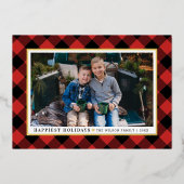 Glücklichste Feiertage Rotes Buffalo Kariertes Fot (Vorderseite)