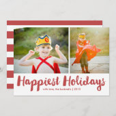 Glücklichste Feiertage Rotes Skript Weihnachten Mu (Vorne/Hinten)