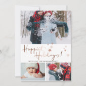 Glücklichste Feiertage Stars FotoCollage Ankündigung (Vorderseite)