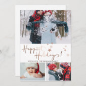 Glücklichste Feiertage Stars FotoCollage Ankündigung (Vorne/Hinten)