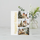 Glücklichste Ferien 3 Foto Folien Feiertagspostkarte (Stehend vorne)