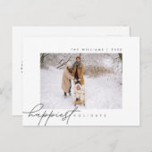 Glücklichste Ferien, frohe Weihnachten, Foto Postkarte (Vorne/Hinten)