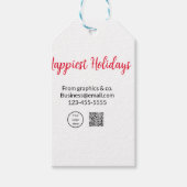 Glücklichste Ferien hinzufügen Firmenlogo q oder C Geschenkanhänger (Vorderseite)