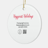 Glücklichste Ferien hinzufügen Firmenlogo q oder C Keramik Ornament (Links)