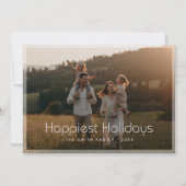 Glücklichste Ferien Minimal Foto Weihnachten (Vorderseite)