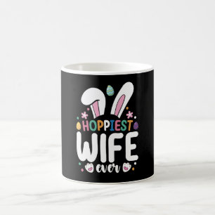 Glücklichste Frau überhaupt Familie Osterhase Eier Kaffeetasse