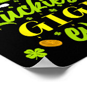 Glücklichste Gigi ever shamrocks lucky St. Patrick Poster (Ecke)