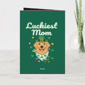 Glücklichste Golden Retriever-Mutter St. Patrick's Karte (Rückseite)