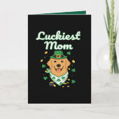 Glücklichste Golden Retriever-Mutter St. Patrick's Karte (Vorderseite)
