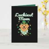 Glücklichste Golden Retriever-Mutter St. Patrick's Karte (Gelbe Blume)