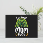 Glücklichste Mama je Familie St Patrick's Day Einladung (Stehend Vorderseite)