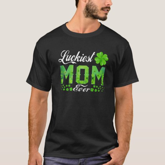 Glücklichste Mama je Matching Family Saint Patrick T-Shirt (Vorderseite)
