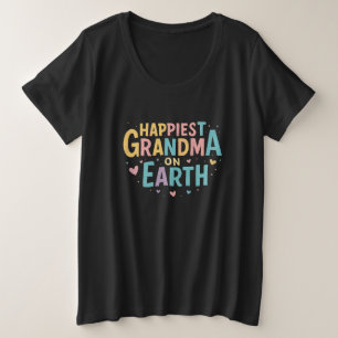 Glücklichste Oma der Welt Design Große Größe T-Shirt