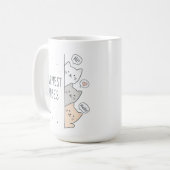 Glücklichste Stimmung Katzen Süß Ästhetik Kaffeetasse (Vorderseite Links)