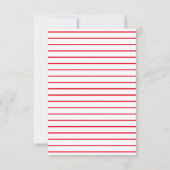 Glücklichste Urlaubskarte Minimalistisch - rot Ankündigung (Rückseite)