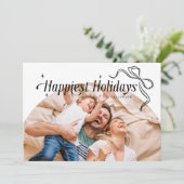 Glücklichste Weihnachtskarte Feiertagskarte (Stehend Vorderseite)