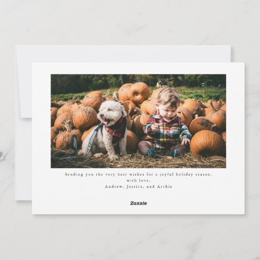 Glücklichste Weihnachtskarte Feiertagskarte (Rückseite)