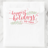 Glücklichste Weihnachtsskriptorhalter Rechteckiger Aufkleber (Tasche)