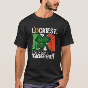 Glücklichster 1. Klasse Lehrer je Cool Rainbow St T-Shirt