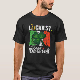 Glücklichster 1. Klasse Lehrer je Cool Rainbow St  T-Shirt