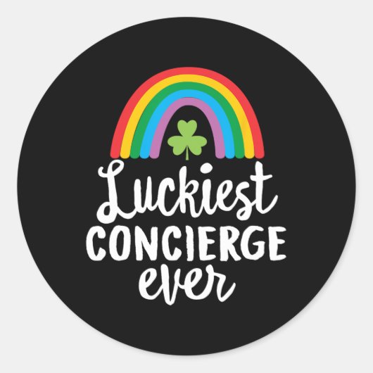 Glücklichster Concierge Aller Zeiten St. Patrick T Runder Aufkleber (Vorderseite)