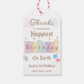 Glücklichster Geburtstag auf der Erde Magisches Ge Geschenkanhänger (Rückseite)