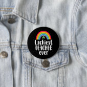 Glücklichster Lehrer aller Zeiten Schule Geschenk Button (Beispiel)