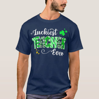 Glücklichster Lehrer Aller Zeiten Shamrock Lehrer T-Shirt