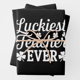 Glücklichster Lehrer, der jemals St. Patrick's Day Geschenkpapier Set