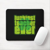 Glücklichster Lehrer Ever Shamrock St Patricks Day Mousepad (Mit Mouse)