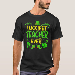 Glücklichster Lehrer je Kleeblatt Lehrer Happy Pat T-Shirt