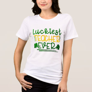 Glücklichster Lehrer je St. Patrick's Day Tri-Blend Shirt