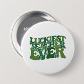 Glücklichster Lehrer | St. Patrick's Day Button (Vorne & Hinten)