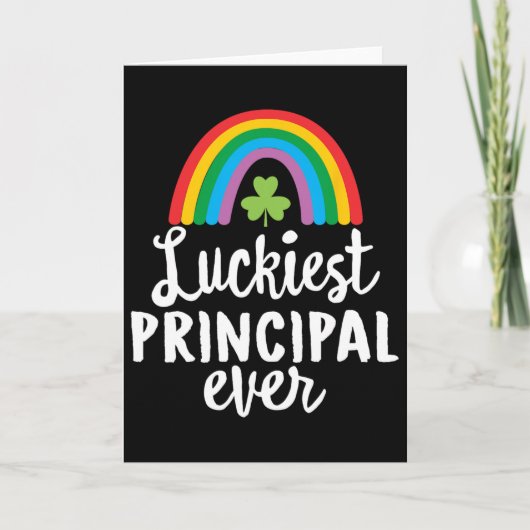 Glücklichster Schulleiter Aller Zeiten St. Patrick Karte (Vorderseite)