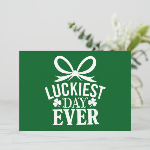 Glücklichster Tag Aller St Patricks Tag Irisches G Einladung