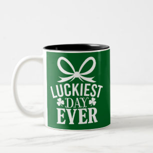 Glücklichster Tag Aller St Patricks Tag Irisches G Zweifarbige Tasse