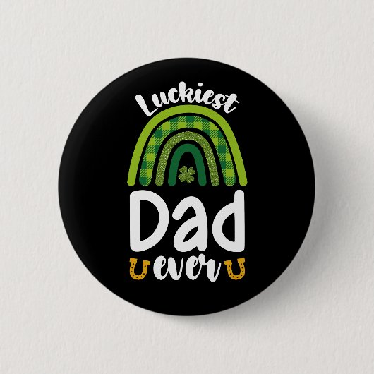 Glücklichster Vater je Familie St Patrick's Day Button (Vorderseite)