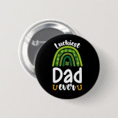 Glücklichster Vater je Familie St Patrick's Day Button (Vorne & Hinten)