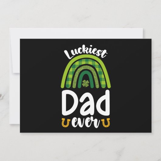 Glücklichster Vater je Familie St Patrick's Day Einladung (Vorderseite)
