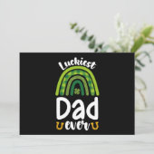 Glücklichster Vater je Familie St Patrick's Day Einladung (Stehend Vorderseite)