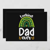 Glücklichster Vater je Familie St Patrick's Day Einladung (Vorne/Hinten)