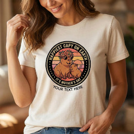 Glücklichstes Capy der Erde Muttertag Retro-Sonnen Tri-Blend Shirt