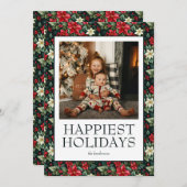 Glücklichstes Foto Feiertagskarte (Vorne/Hinten)