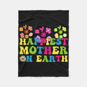 Glücklichstes Mama auf Erden Groovy Happy Mother D Fleecedecke